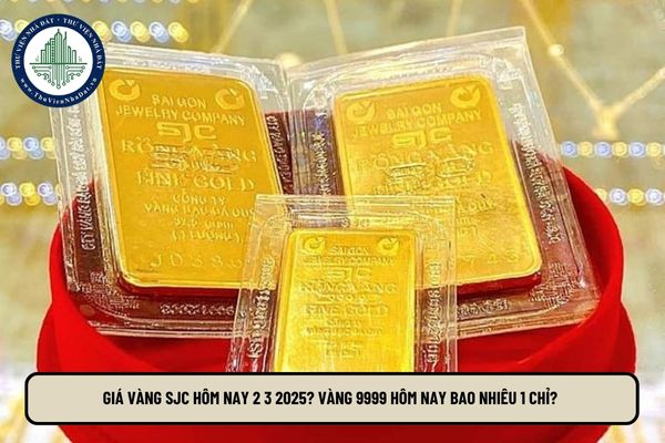 Giá vàng SJC hôm nay 2 3 2025? Vàng 9999 hôm nay bao nhiêu 1 chỉ? Bảng giá vàng hôm nay