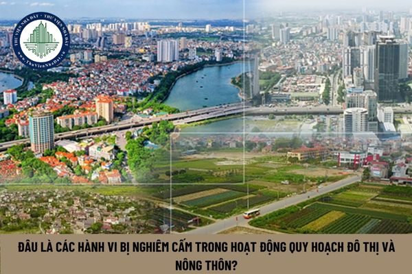 Đâu là các hành vi bị nghiêm cấm trong hoạt động quy hoạch đô thị và nông thôn?