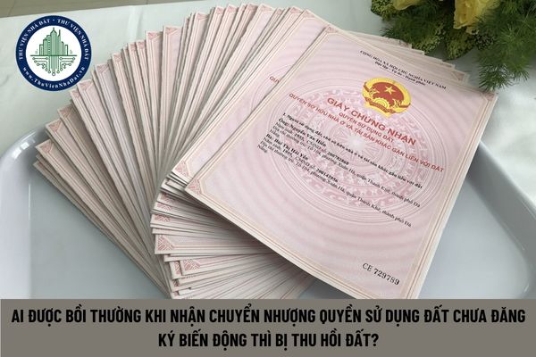 Ai được bồi thường khi nhận chuyển nhượng quyền sử dụng đất chưa đăng ký biến động thì bị thu hồi đất?