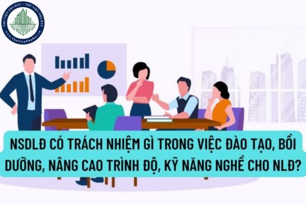 Người sử dụng lao động có trách nhiệm gì trong việc đào tạo, bồi dưỡng, nâng cao trình độ, kỹ năng nghề cho người lao động?