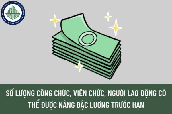 Số lượng công chức, viên chức, người lao động có thể được nâng bậc lương trước hạn là bao nhiêu?