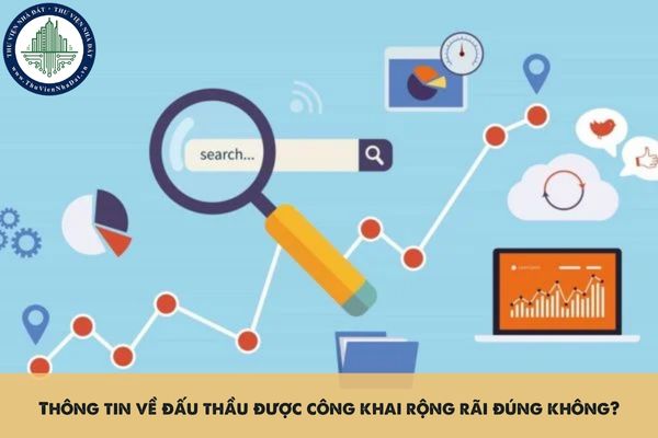 Thông tin về đấu thầu được công khai rộng rãi đúng không?