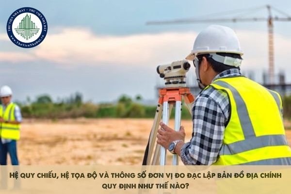 Hệ quy chiếu, hệ tọa độ và thông số đơn vị đo đạc lập bản đồ địa chính quy định như thế nào?