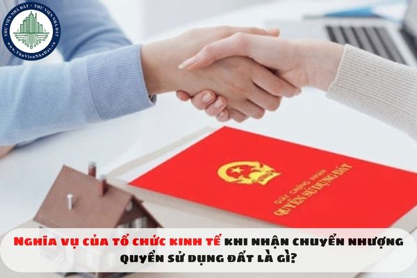 Nghĩa vụ của tổ chức kinh tế khi nhận chuyển nhượng quyền sử dụng đất là gì?