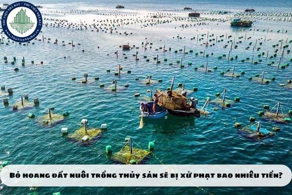 Bỏ hoang đất nuôi trồng thủy sản sẽ bị xử phạt bao nhiêu tiền?