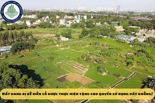 Đất đang bị kê biên có được thực hiện tặng cho quyền sử dụng đất không?