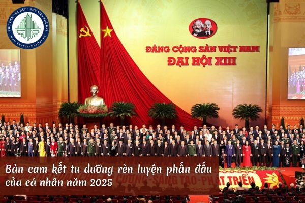 Bản cam kết tu dưỡng rèn luyện phấn đấu của cá nhân năm 2025