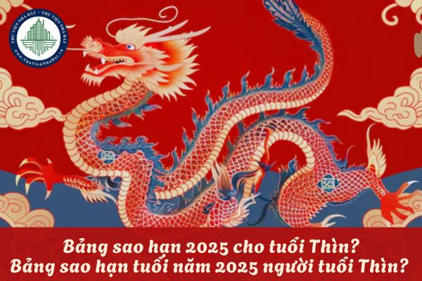 Bảng sao hạn 2025 cho tuổi Thìn? Bảng sao hạn tuổi năm 2025 người tuổi Thìn?