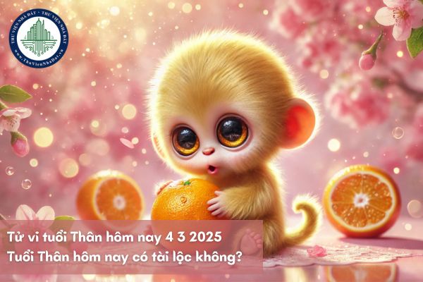 Tử vi tuổi Thân hôm nay 4 3 2025? Tuổi Thân hôm nay có tài lộc không?