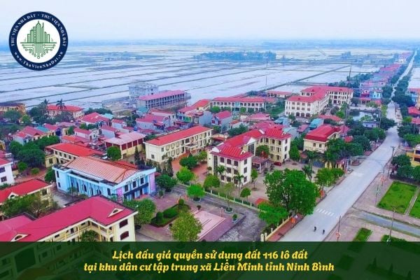 Lịch đấu giá quyền sử dụng đất 116 lô đất tại khu dân cư tập trung xã Liên Minh tỉnh Ninh Bình