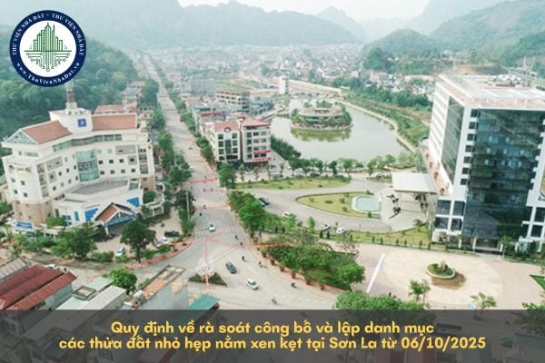 Quy định về rà soát công bố và lập danh mục các thửa đất nhỏ hẹp nằm xen kẹt tại Sơn La từ 06/10/2025