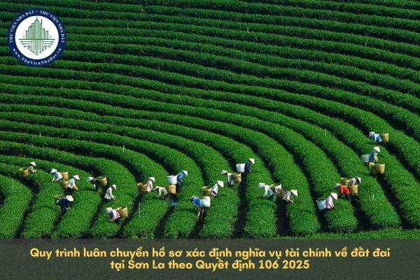 Quy trình luân chuyển hồ sơ xác định nghĩa vụ tài chính về đất đai tại Sơn La theo Quyết định 106 2025