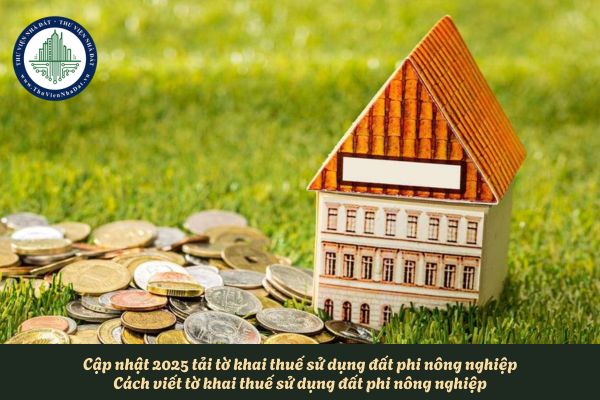 Cập nhật 2025 tải tờ khai thuế sử dụng đất phi nông nghiệp? Cách viết tờ khai thuế sử dụng đất phi nông nghiệp