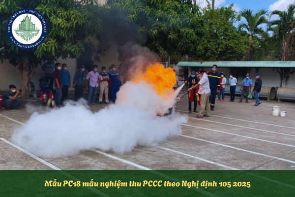 Mẫu PC18 mẫu nghiệm thu PCCC theo Nghị định 105 2025