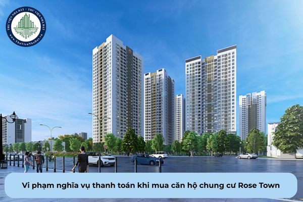Bên mua căn hộ chung cư Rose Town được xem là vi phạm nghĩa vụ thanh toán khi nào?