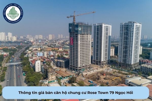 Thông tin giá bán căn hộ chung cư Rose Town 79 Ngọc Hồi trong hợp đồng được thể hiện thế nào?