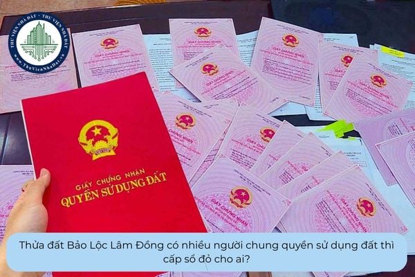 Thửa đất Bảo Lộc Lâm Đồng có nhiều người chung quyền sử dụng đất thì cấp sổ đỏ cho ai?