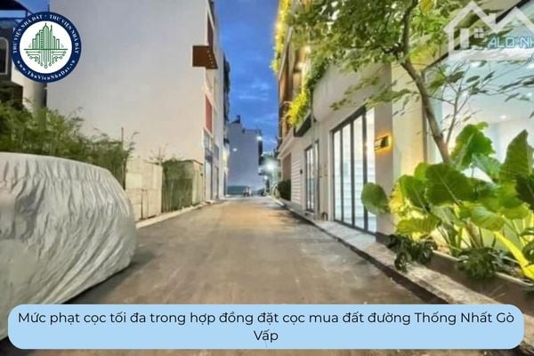Mức phạt cọc tối đa trong hợp đồng đặt cọc mua đất đường Thống Nhất Gò Vấp là bao nhiêu?