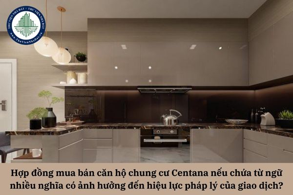 Hợp đồng mua bán căn hộ chung cư Centana nếu chứa từ ngữ nhiều nghĩa có ảnh hưởng đến hiệu lực pháp lý của giao dịch không?