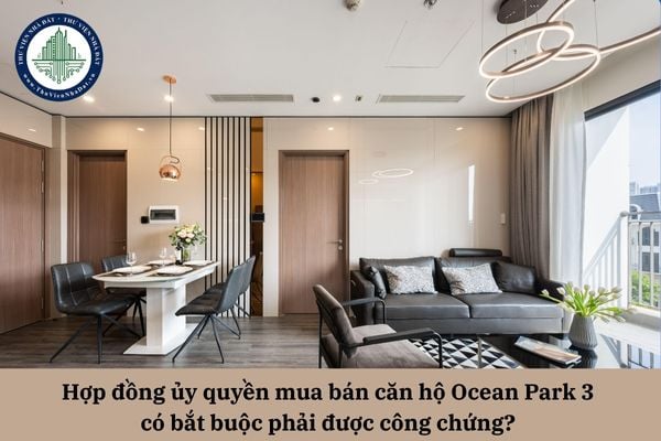 Hợp đồng ủy quyền mua bán căn hộ Ocean Park 3 có bắt buộc phải được công chứng?