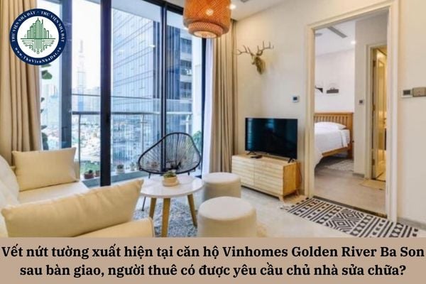 Vết nứt tường xuất hiện tại căn hộ Vinhomes Golden River Ba Son sau bàn giao, người thuê có được yêu cầu chủ nhà sửa chữa?