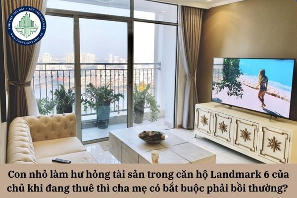 Con nhỏ làm hư hỏng tài sản trong căn hộ Landmark 6 của chủ căn hộ thì cha mẹ có bắt buộc phải bồi thường? 
