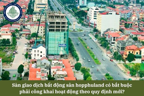 Sàn giao dịch bất động sản hopphuland có bắt buộc phải công khai hoạt động theo quy định mới? 