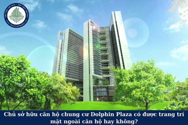 Chủ sở hữu căn hộ chung cư Dolphin Plaza có được trang trí mặt ngoài căn hộ hay không?