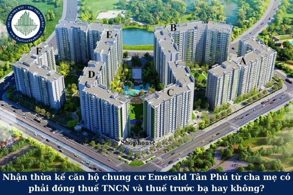 Nhận thừa kế căn hộ chung cư Emerald Tân Phú từ cha mẹ có phải đóng thuế TNCN và thuế trước bạ hay không?