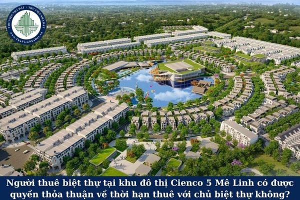 Người thuê biệt thự tại khu đô thị Cienco 5 Mê Linh có được quyền thỏa thuận về thời hạn thuê với chủ biệt thự không?