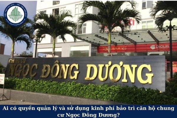 Ai có quyền quản lý và sử dụng kinh phí bảo trì căn hộ chung cư Ngọc Đông Dương?