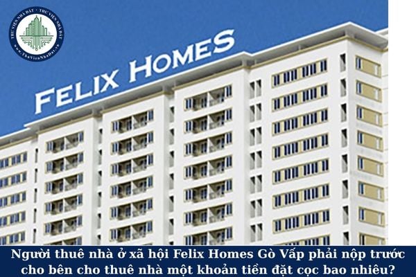 Người thuê nhà ở xã hội Felix Homes Gò Vấp phải nộp trước cho bên cho thuê nhà một khoản tiền đặt cọc bao nhiêu?