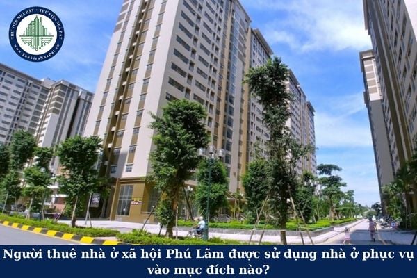 Người thuê nhà ở xã hội Phú Lãm được sử dụng nhà ở phục vụ vào mục đích nào?