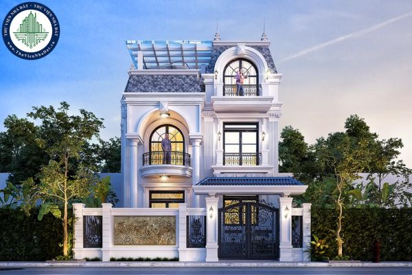 Mẫu nhà 2 tầng kiểu Châu Âu cổ điển