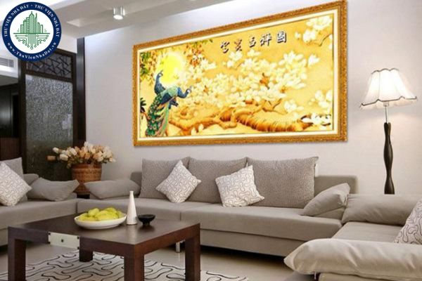 Gợi ý vị trí đặt tranh chữ trong phòng khách hợp phong thủy và thẩm mỹ