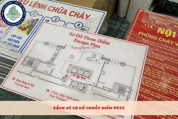 Cách vẽ sơ đồ thoát hiểm PCCC? Tiêu chuẩn thiết kế, lắp đặt của sơ đồ thoát hiểm PCCC gồm những gì?