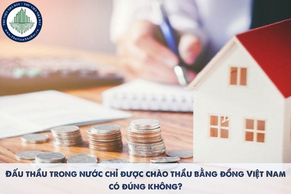 Đấu thầu trong nước chỉ được chào thầu bằng đồng Việt Nam có đúng không?