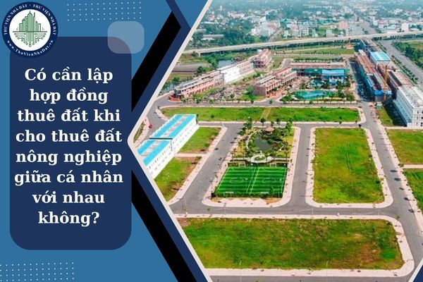 Có cần lập hợp đồng thuê đất khi cho thuê đất giữa cá nhân với nhau không?