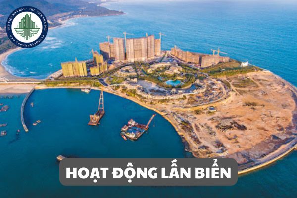 Nghiệm thu hoàn thành hoạt động lấn biển được thực hiện đối với toàn bộ diện tích đã hoàn thành hoạt động lấn biển?