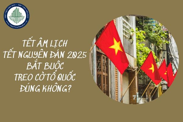 Tết Âm lịch Tết Nguyên đán 2025 bắt buộc treo cờ Tổ quốc đúng không?