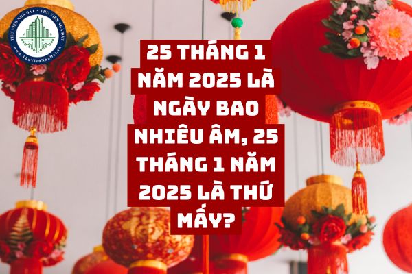 25 tháng 1 năm 2025 là ngày bao nhiêu âm, 25 tháng 1 năm 2025 là thứ mấy?