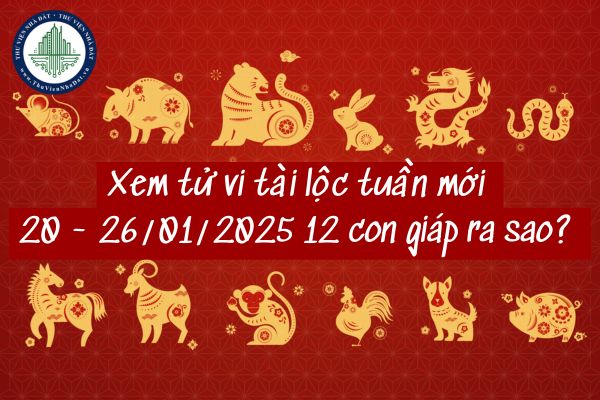 Xem tử vi tài lộc tuần mới ngày 20 đến 26/01/2025 12 con giáp ra sao? Tử vi 12 con giáp?