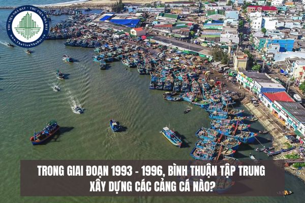 Trong giai đoạn 1993 - 1996, Bình Thuận tập trung xây dựng các cảng cá nào?