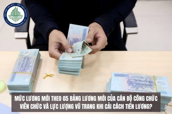 Mức lương mới theo 05 bảng lương mới của cán bộ công chức viên chức và lực lượng vũ trang khi cải cách tiền lương?