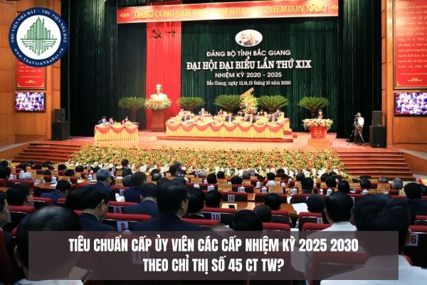 Tiêu chuẩn cấp ủy viên các cấp nhiệm kỳ 2025 2030 theo Chỉ thị số 45 CT TW?