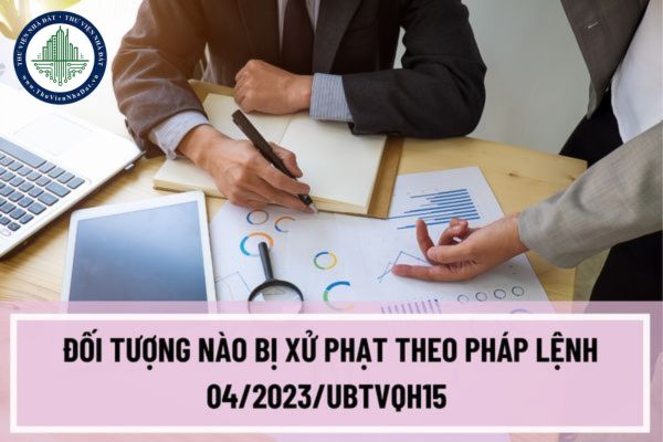 Đối tượng nào bị xử phạt hành chính theo Pháp lệnh 04/2023/UBTVQH15? Phạm vi điều chỉnh của Pháp lệnh 04/2023/UBTVQH15 ra sao?
