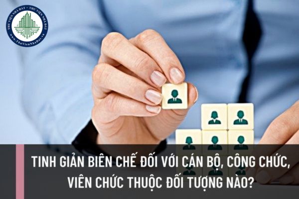 Tinh giản biên chế đối với cán bộ, công chức, viên chức đối với đối tượng ? Thời gian tính chế độ tinh giản biên chế được quy định như thế nào?