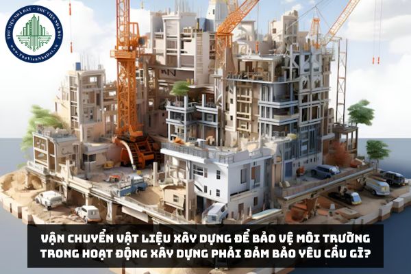 Vận chuyển vật liệu xây dựng để bảo vệ môi trường trong hoạt động xây dựng phải đảm bảo yêu cầu gì?