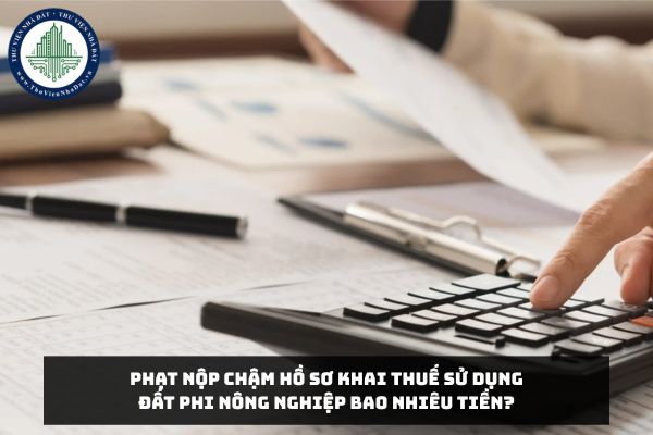 Phạt nộp chậm hồ sơ khai thuế sử dụng đất phi nông nghiệp bao nhiêu tiền?