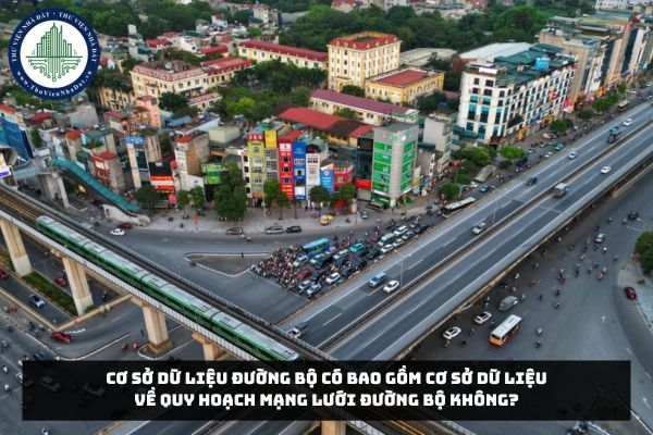 Cơ sở dữ liệu đường bộ có bao gồm cơ sở dữ liệu về quy hoạch mạng lưới đường bộ không?
